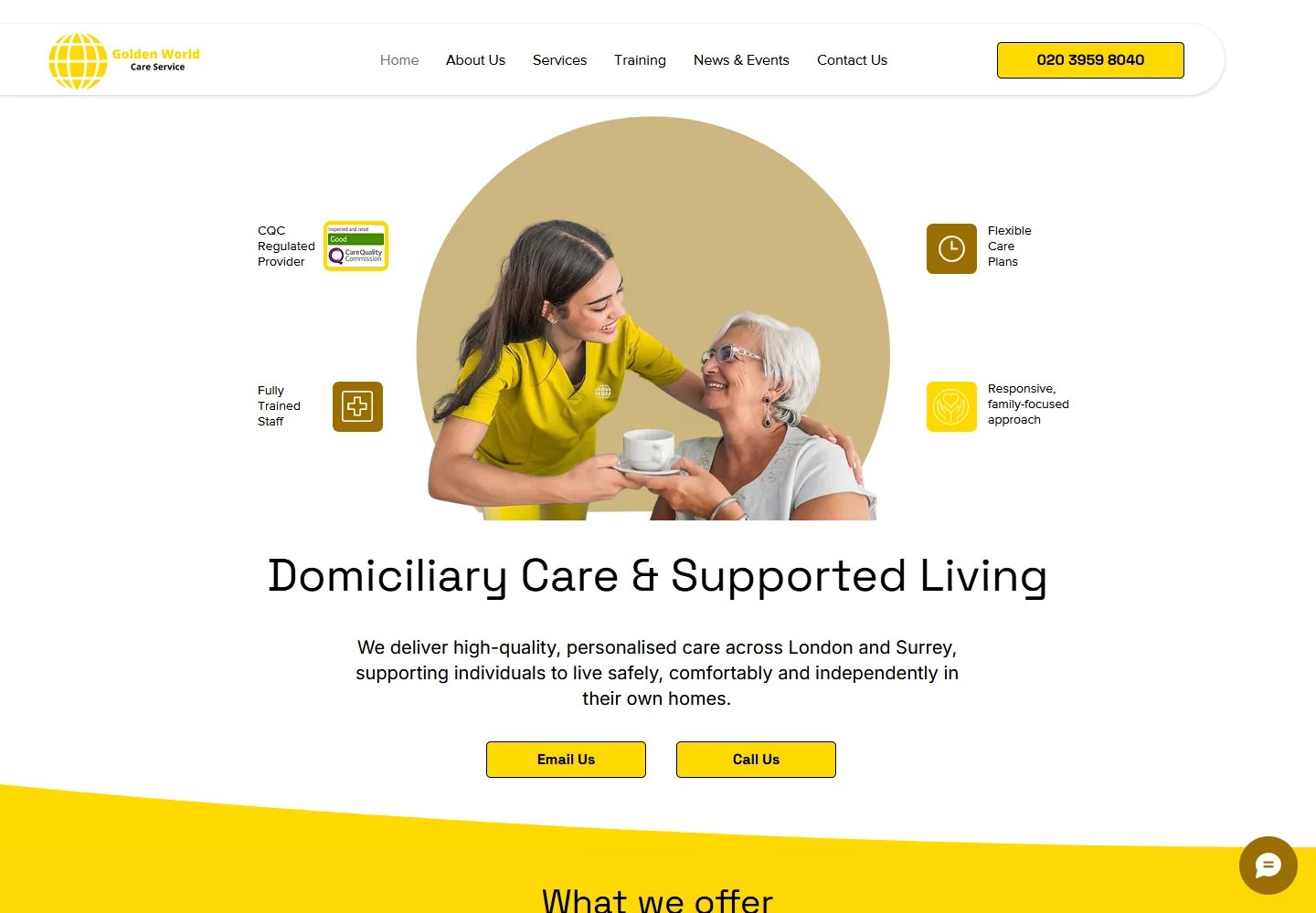 Golden World Care current website