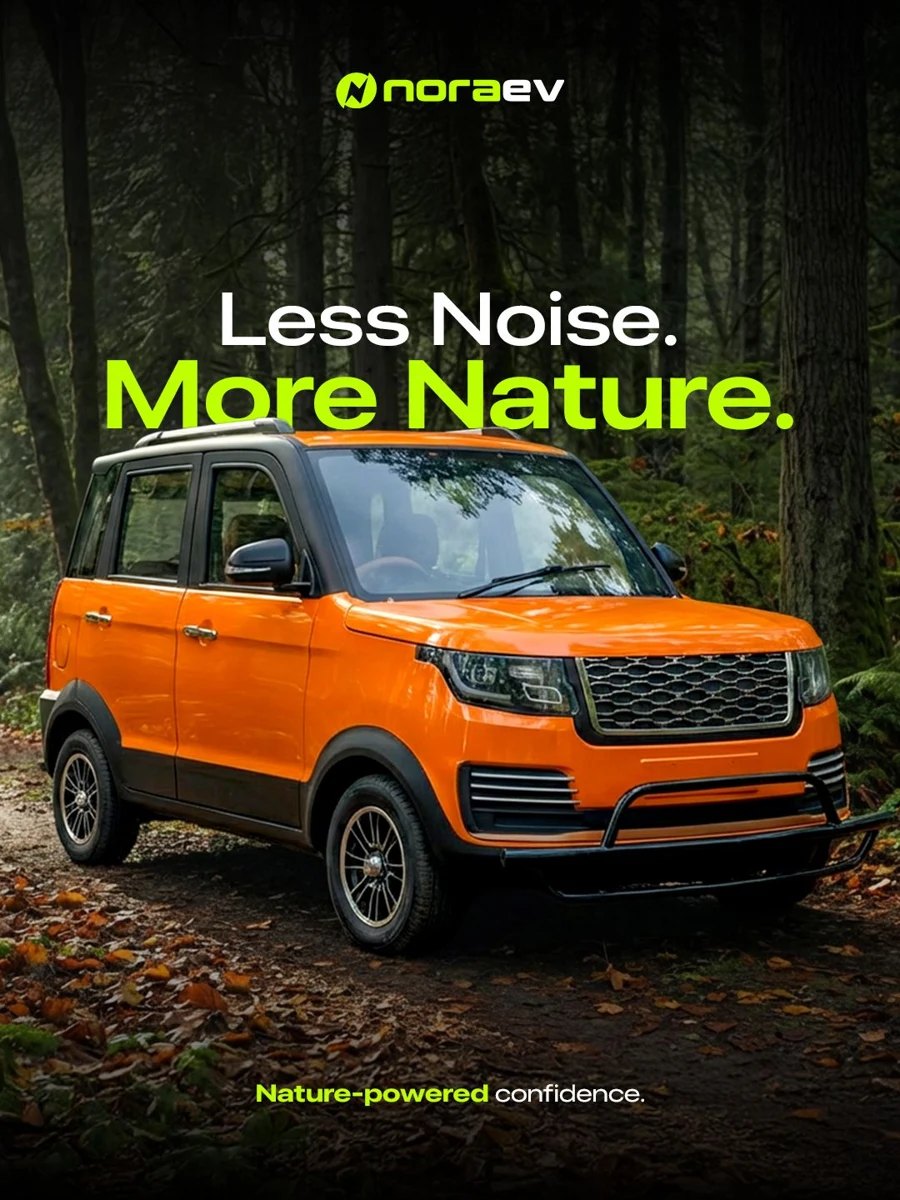 Nora EV official vehicle campaign artwork